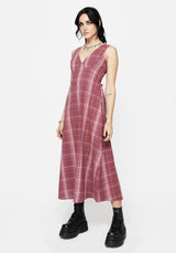 Zorina Baumwolle Prüfen Midaxi Kleid