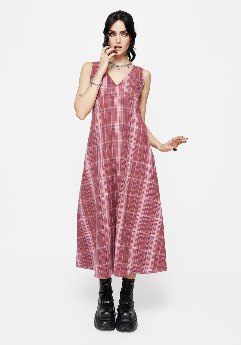 Zorina Baumwolle Prüfen Midaxi Kleid