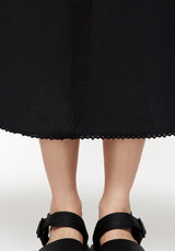 Larissa Hand Bestickt Smocked Midaxi Kleid