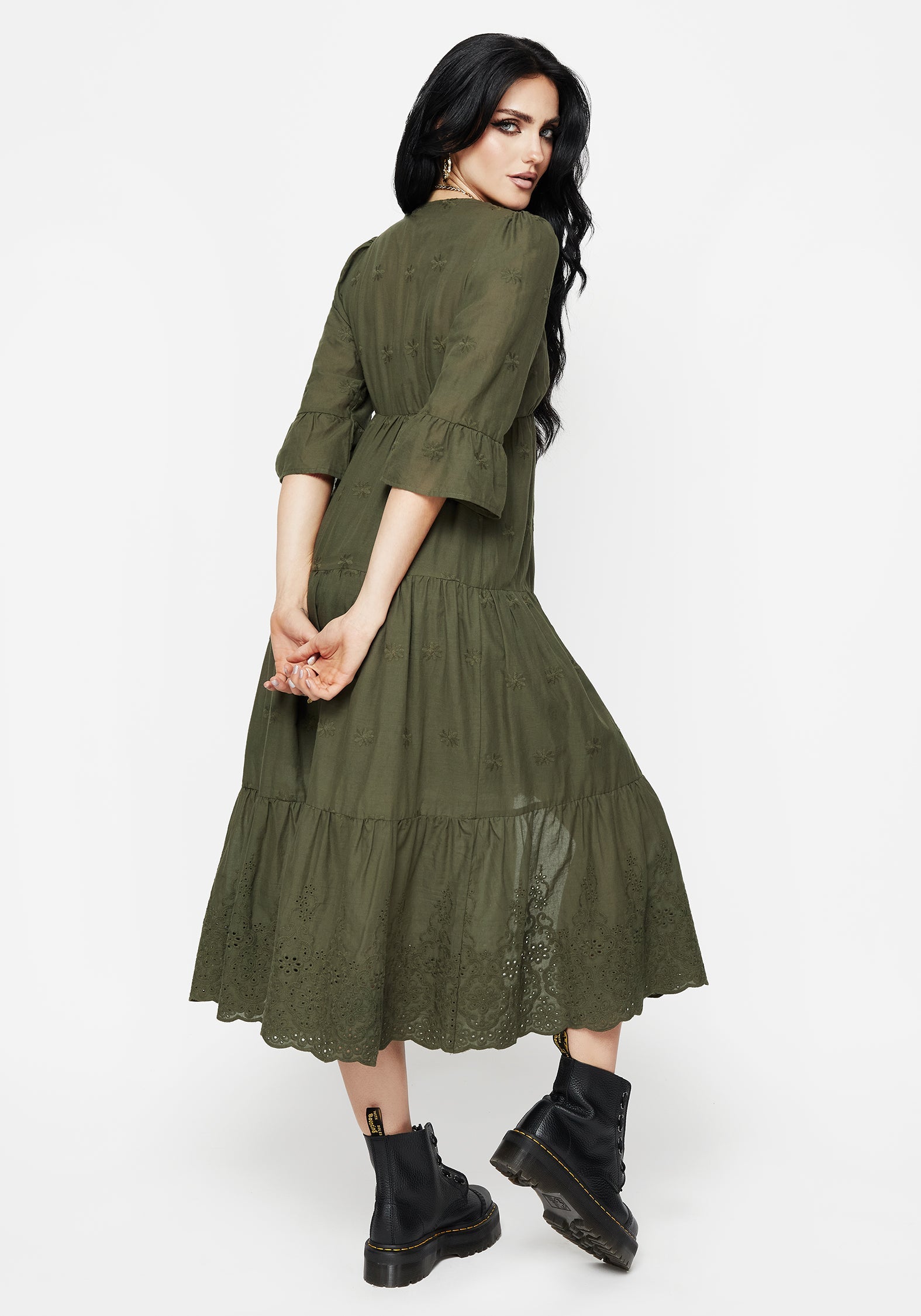 Gossamer Gestuft Überkleid - Grün