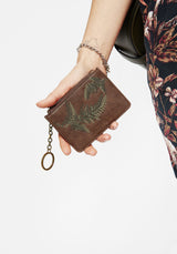 Fern Embroidered Card Holder