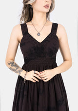 Burnout Krawatte Die Baumwolle Midaxi Kleid