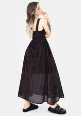Burnout Krawatte Die Baumwolle Midaxi Kleid