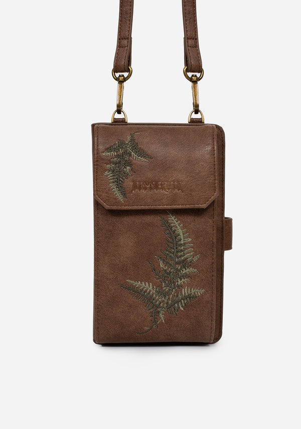 Farn Bestickt Crossbody Phone Tasche
