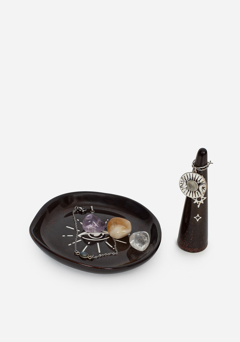 Ura Mystisch Eye Schmuckstück Tray Und Ring Halter Set (2