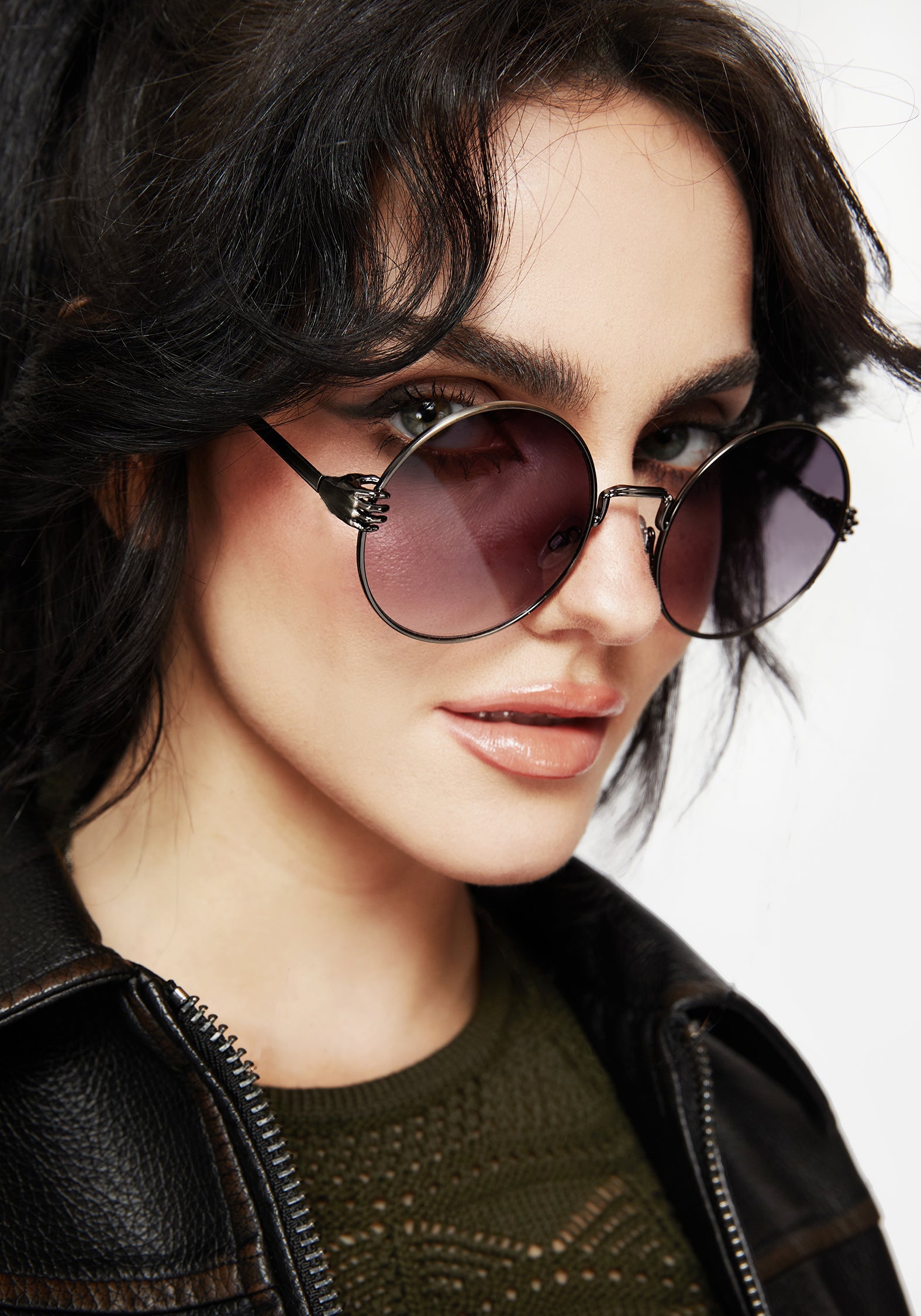 Handfasting Round Sunglasses Mit Kette