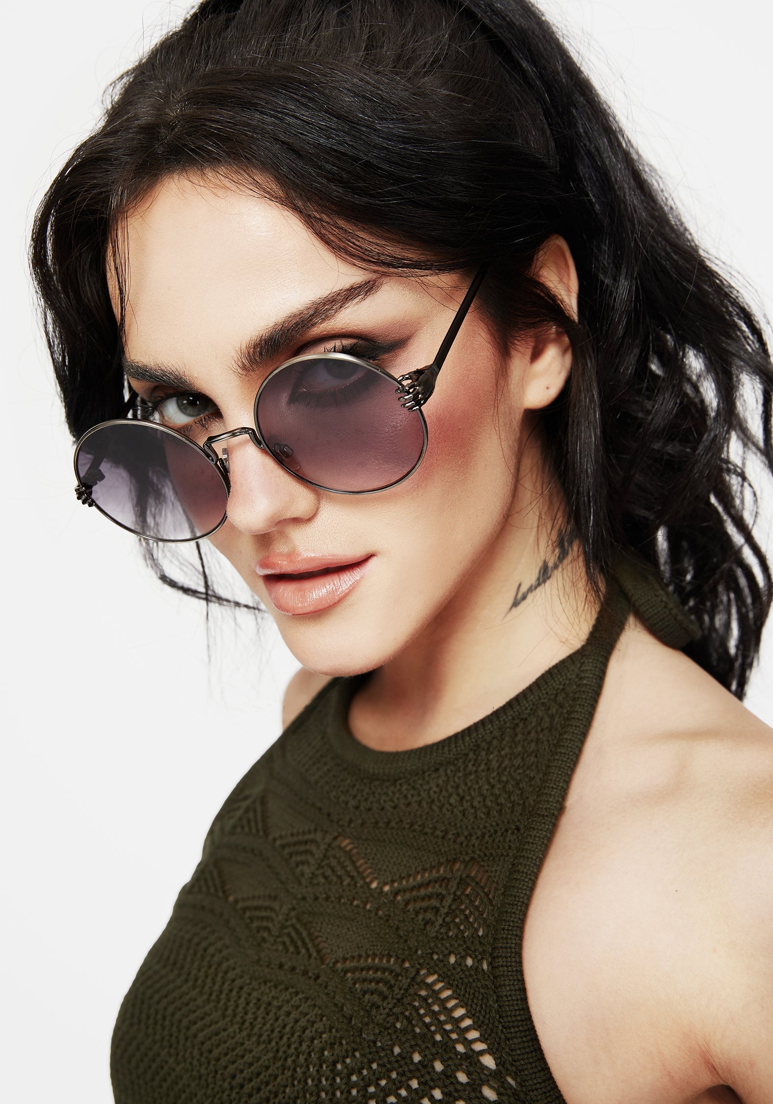 Handfasting Round Sunglasses Mit Kette