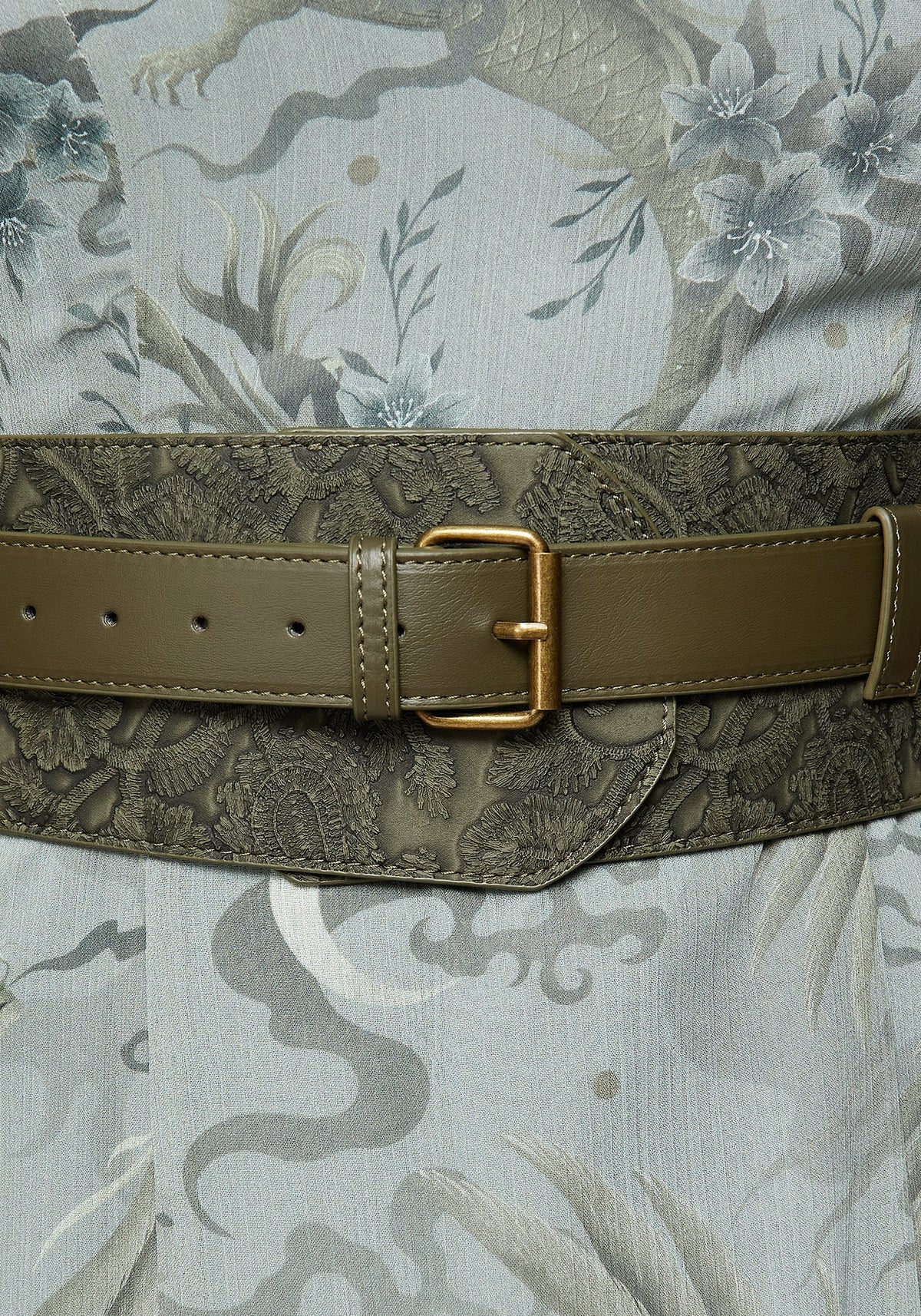 Cypress Paisley Geprägt Mit Schnalle Taille Gürtel