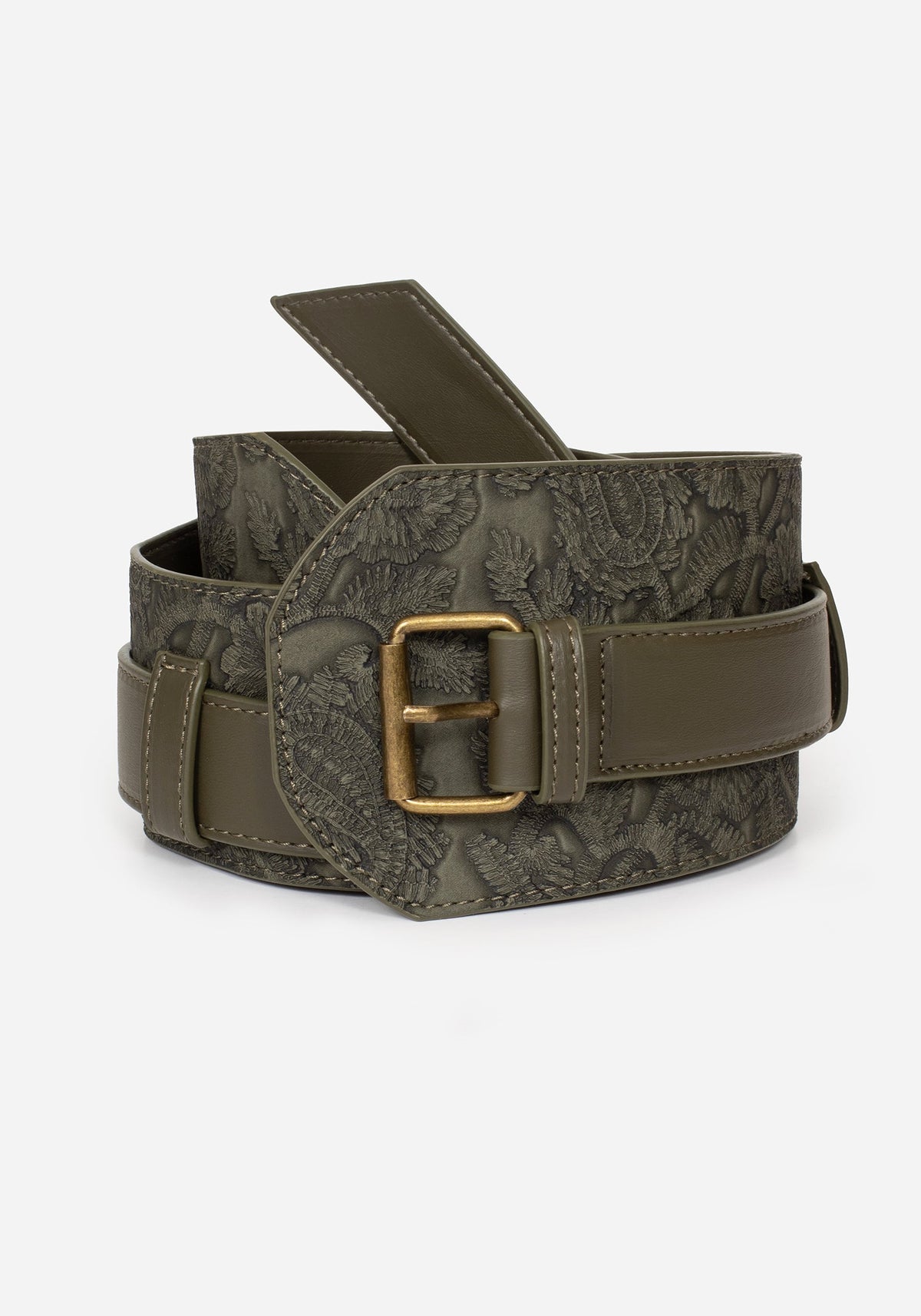 Cypress Paisley Geprägt Mit Schnalle Taille Gürtel