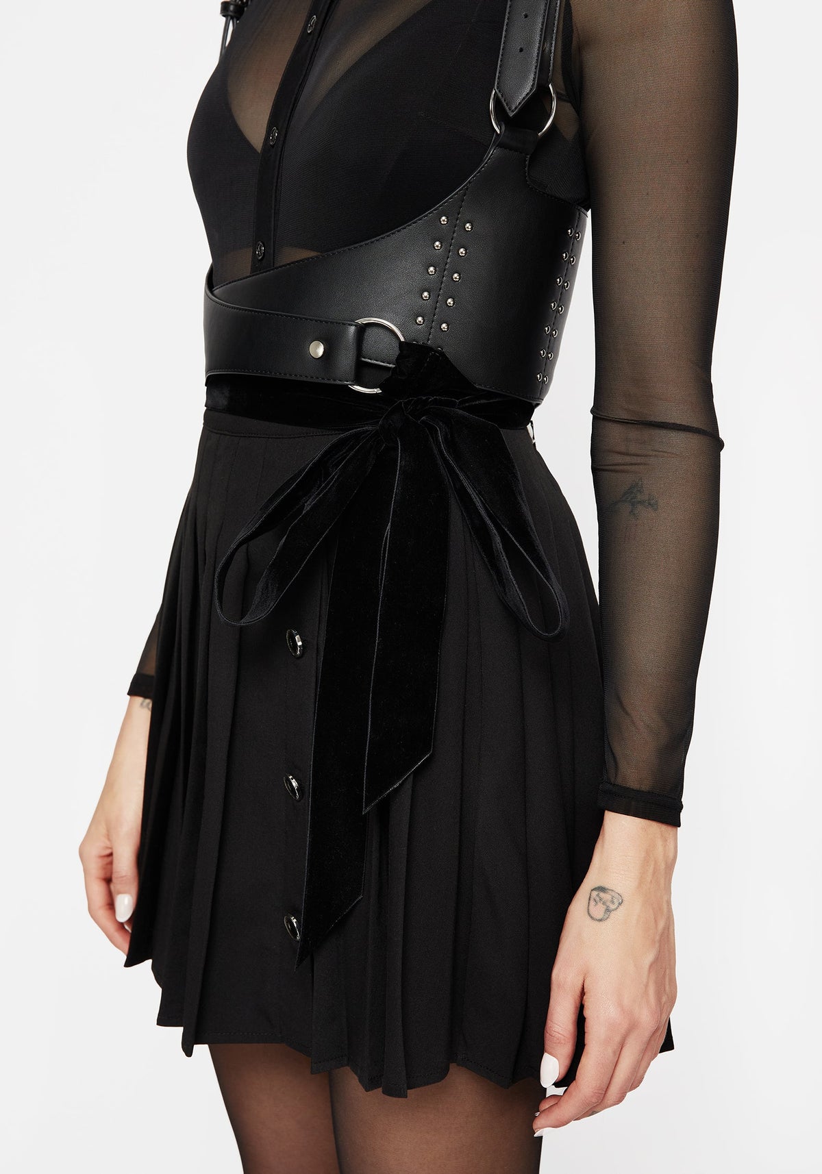 Dungeon Studded Leder Wickel Geschirr