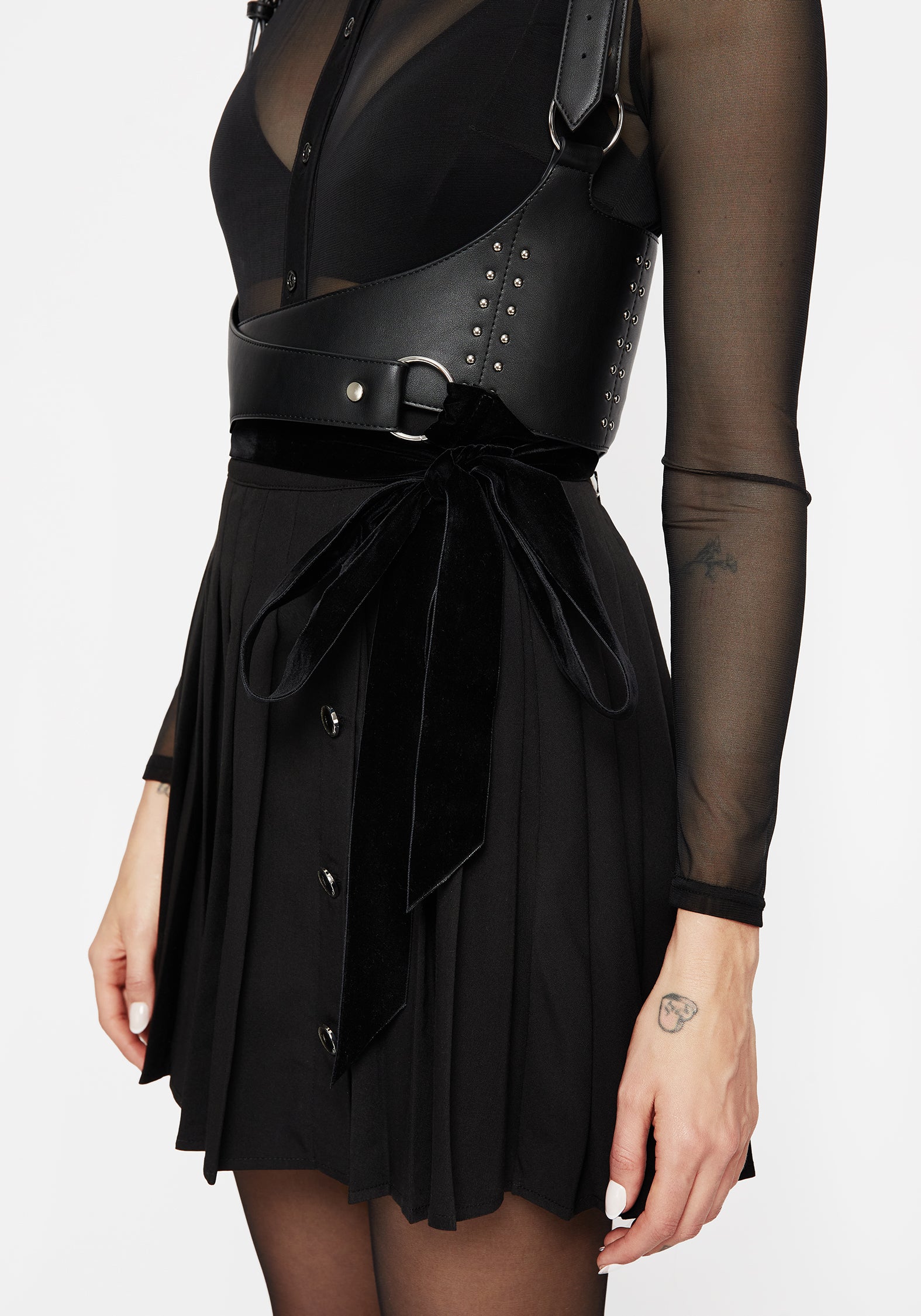 Dungeon Studded Leder Wickel Geschirr