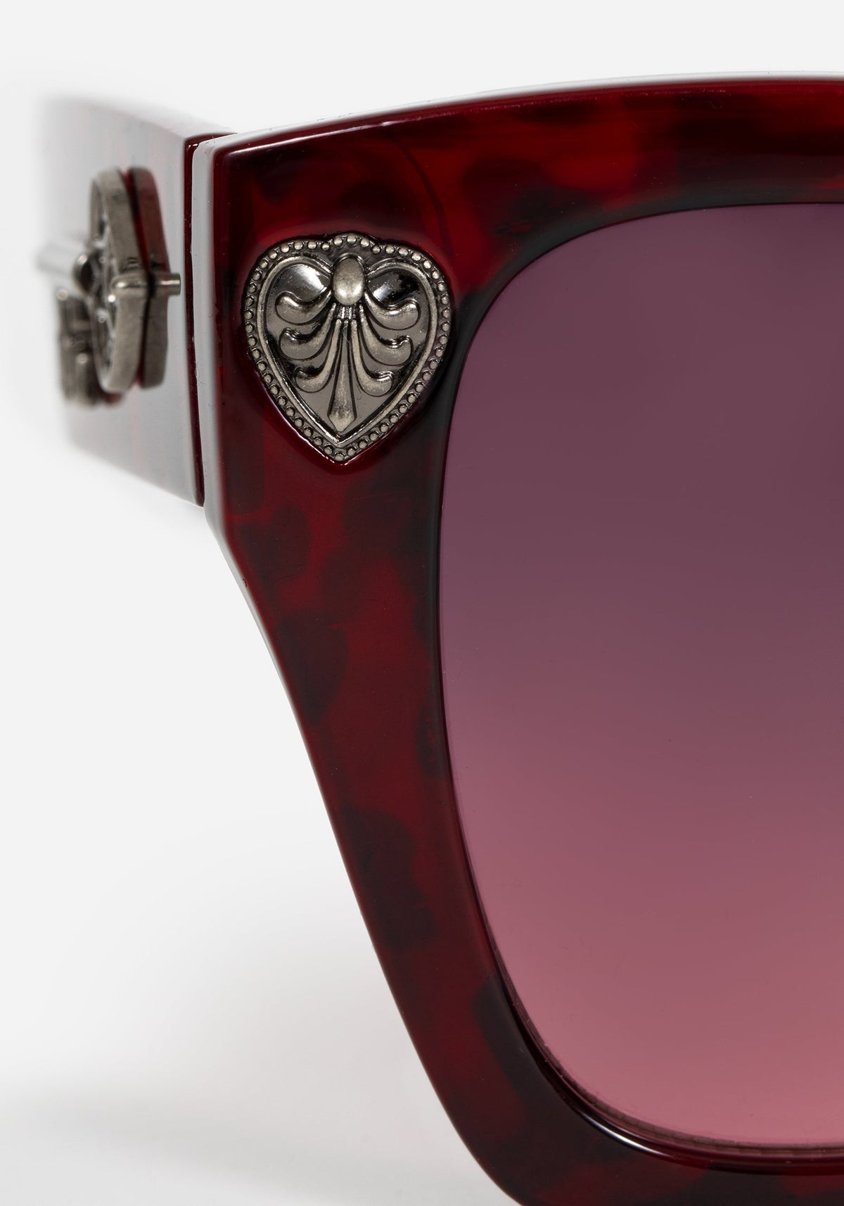 Claustrum Gothic Schlüssel Tortoiseshell Sunglasses - Rot