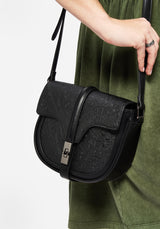 Cypress Paisley Geprägt Crossbody Schulranzen Tasche  Schwarz