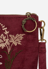 Splendour Blumenmuster Sonne Bestickt Velours Reißverschluss  Set