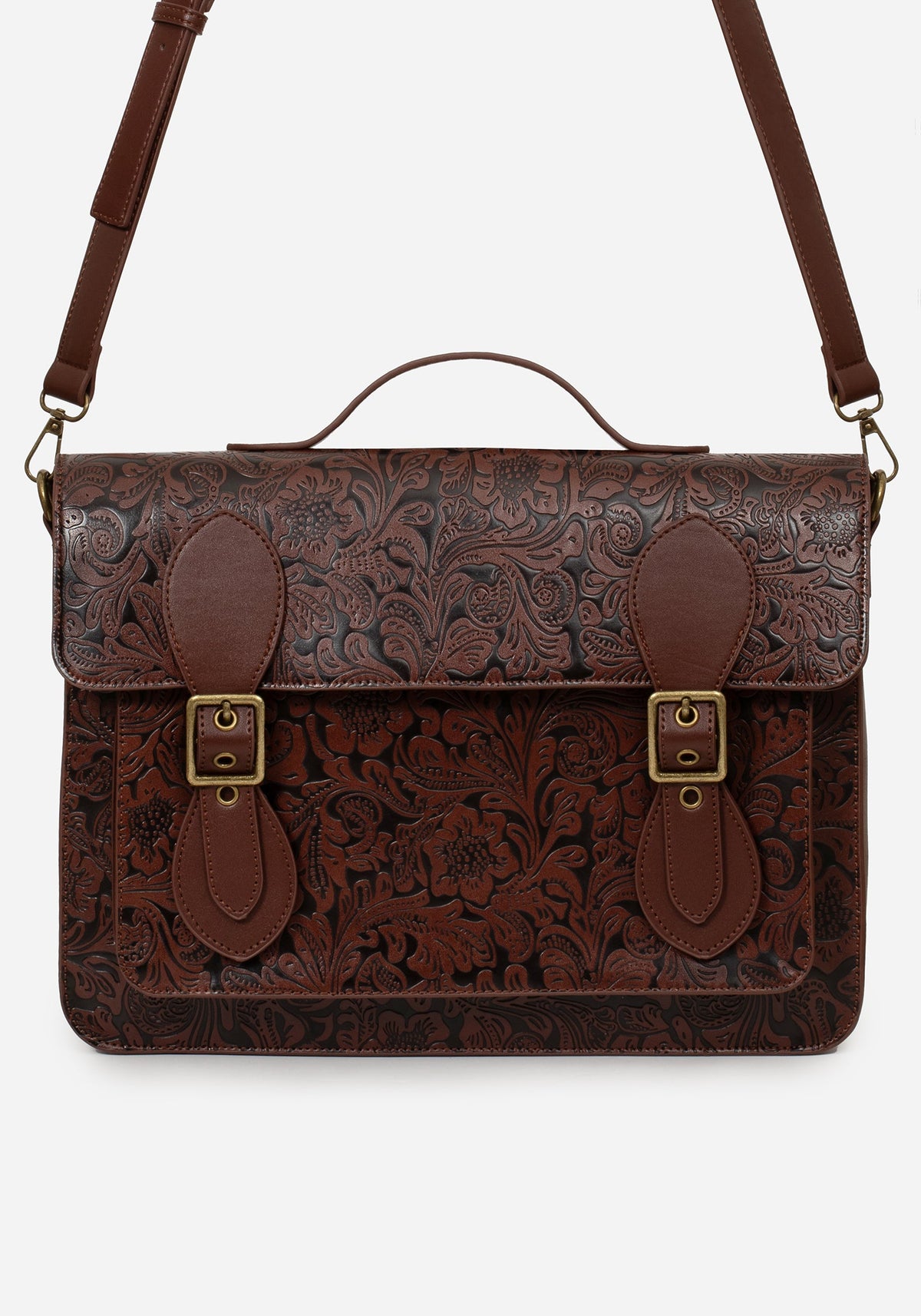 Sunder Blumenmuster Geprägt Crossbody Schulranzen Tasche