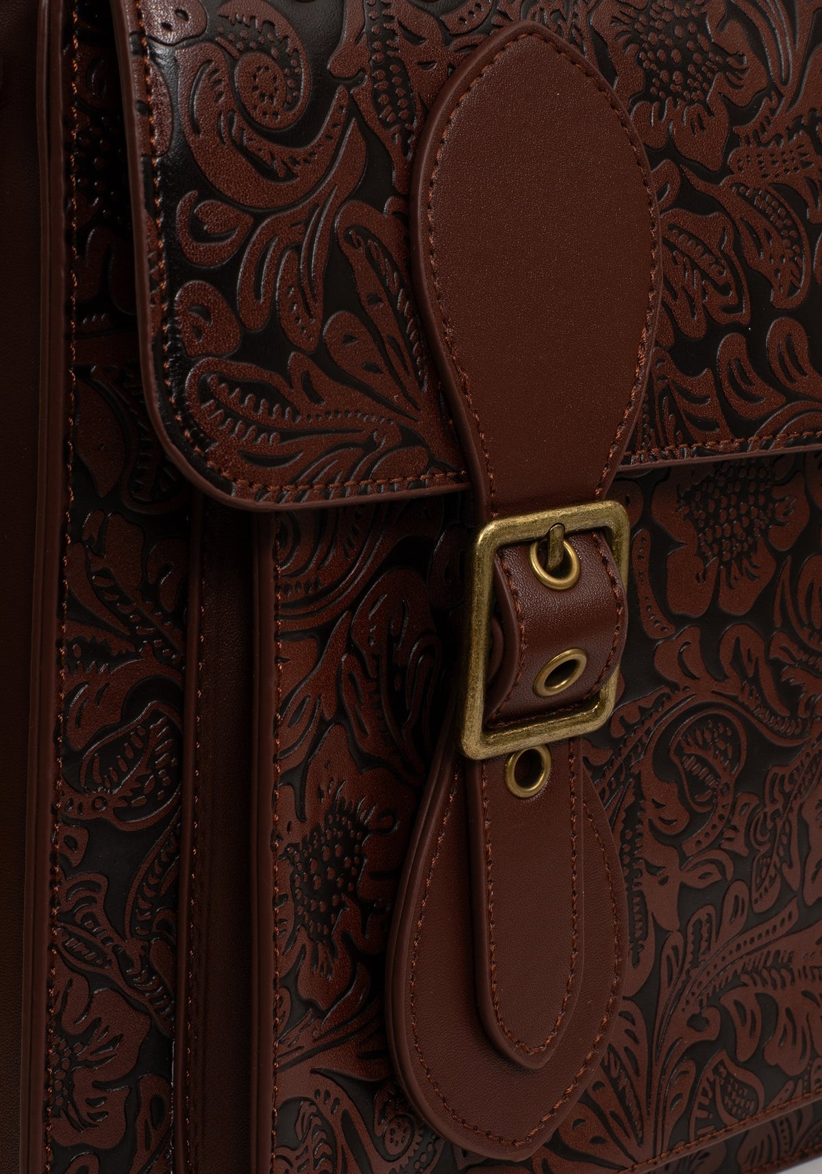 Sunder Blumenmuster Geprägt Crossbody Schulranzen Tasche