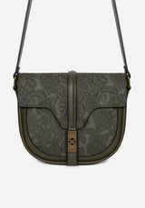 Cypress Paisley Geprägt Crossbody Schulranzen Tasche  Grün