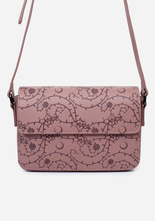 Rosethorn Blumenmuster Geprägt Crossbody Tasche