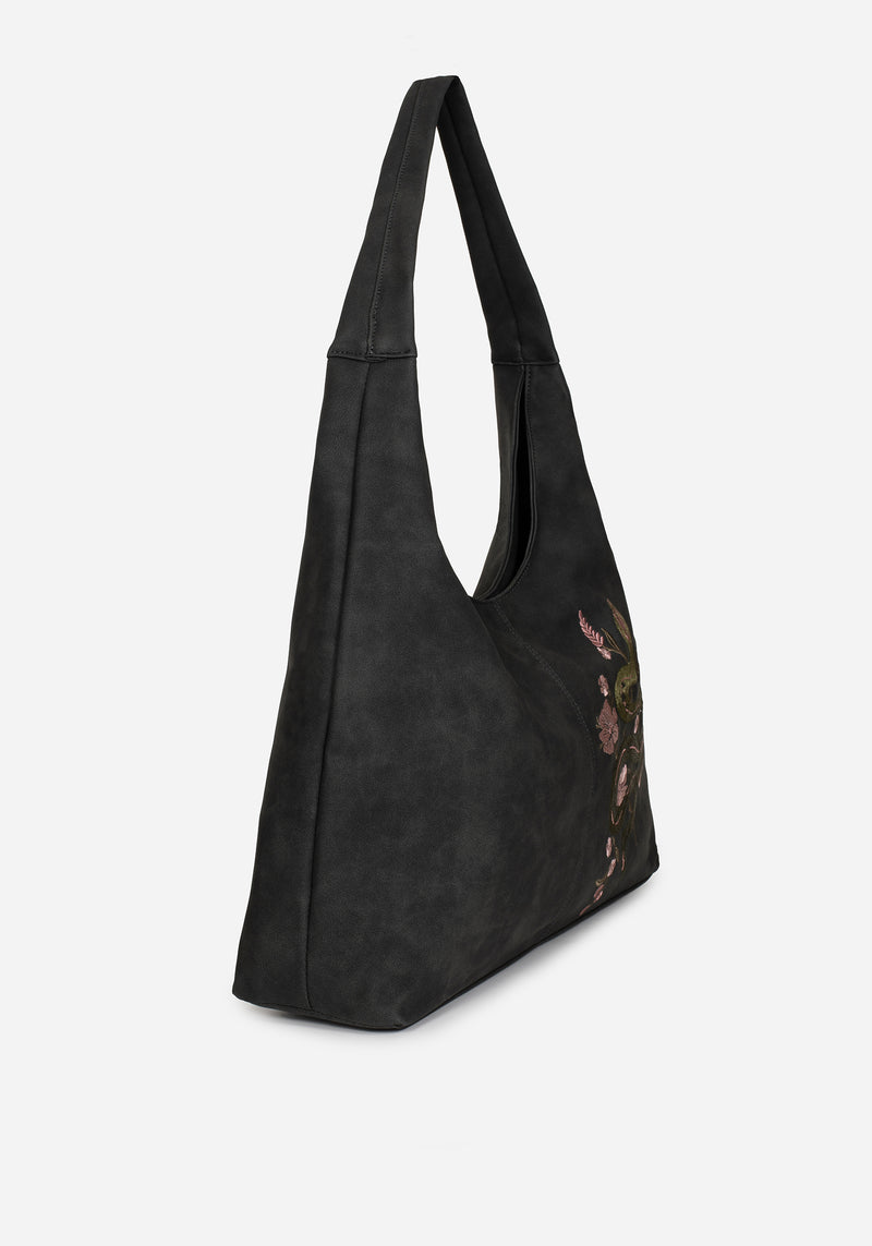 Gorgon Schlange Bestickt Kunst- Suede Tote Tasche