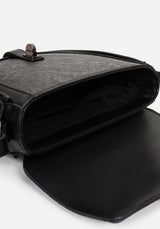 Cypress Paisley Geprägt Crossbody Schulranzen Tasche  Schwarz