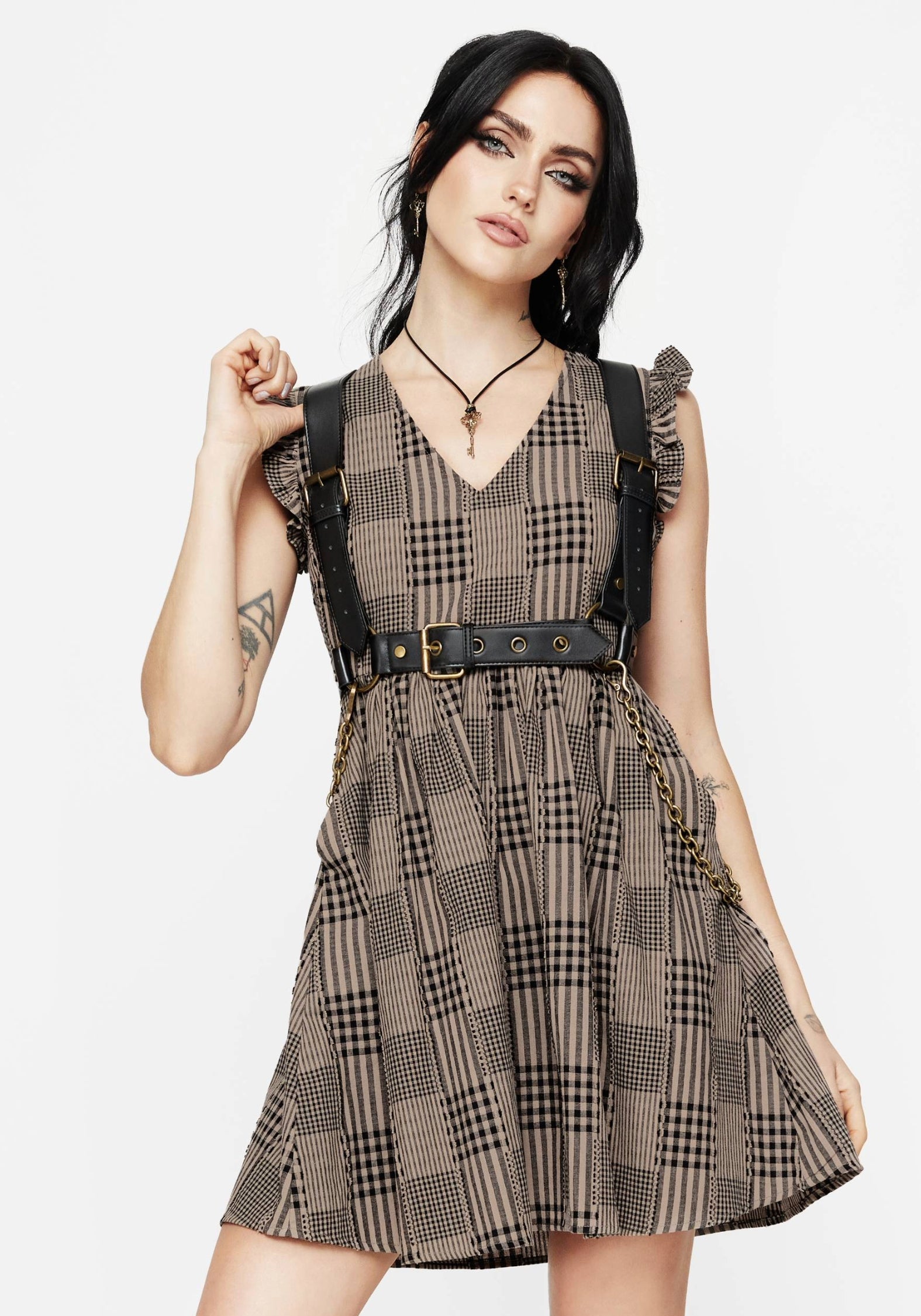 Mabel Prüfen Mini Skater Kleid