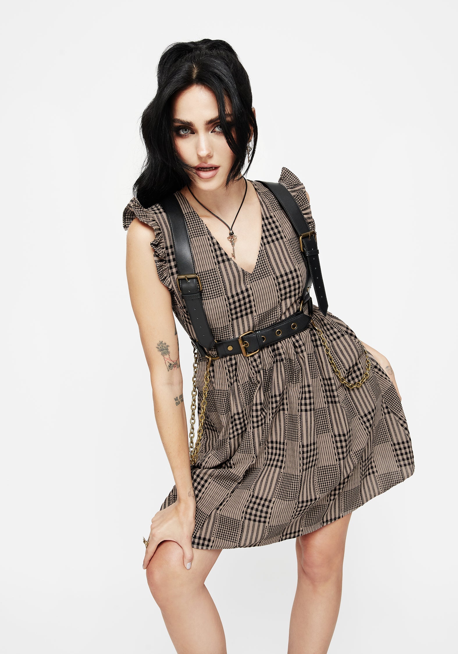 Mabel Prüfen Mini Skater Kleid