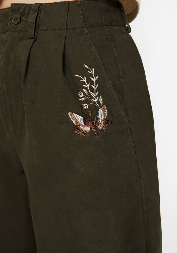 Copia Embroidered Balloon Leg Tailored Trousers