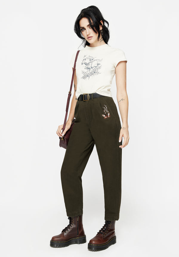 Copia Embroidered Balloon Leg Tailored Trousers