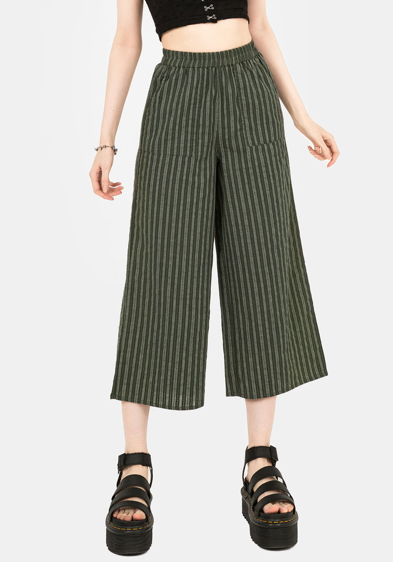 Memorantia Weit Bein Culottes - Grün
