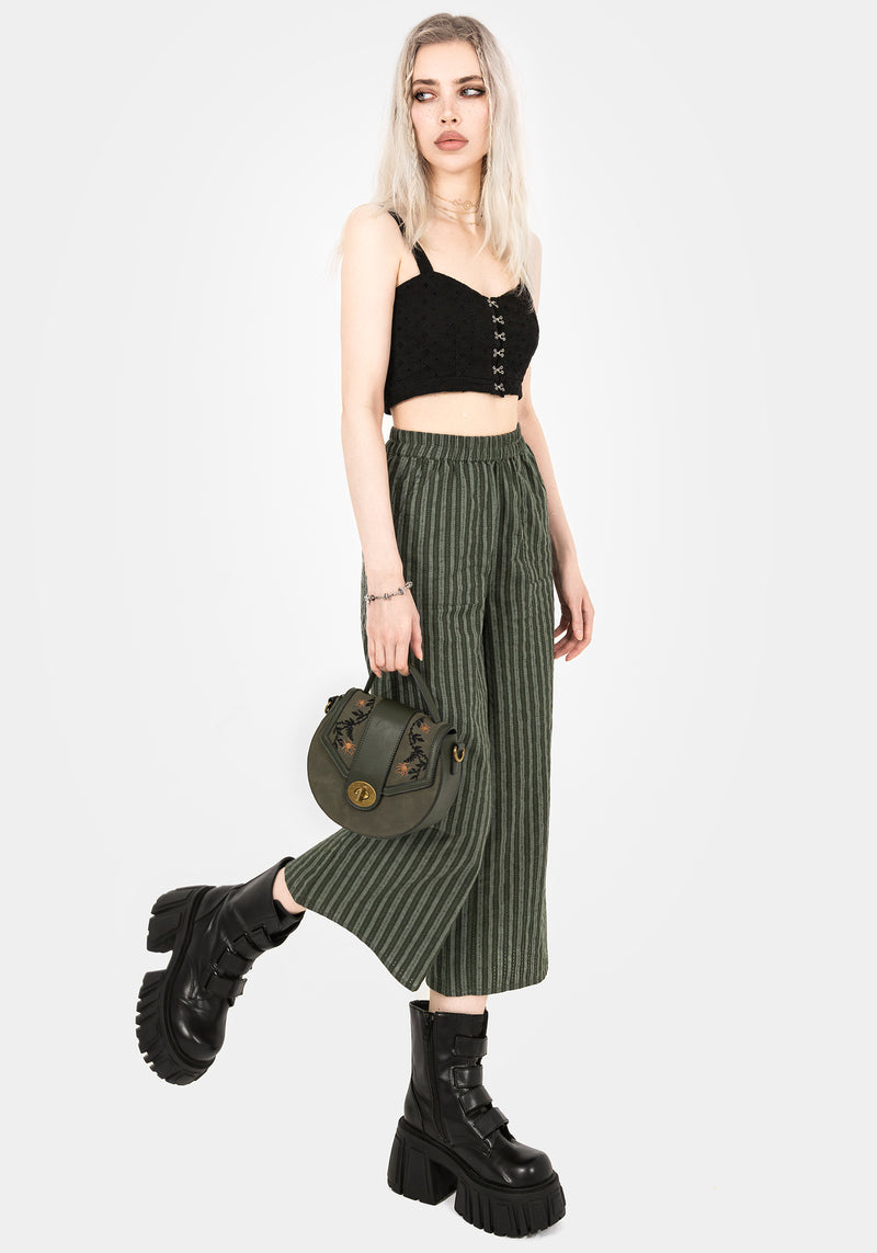 Memorantia Weit Bein Culottes - Grün