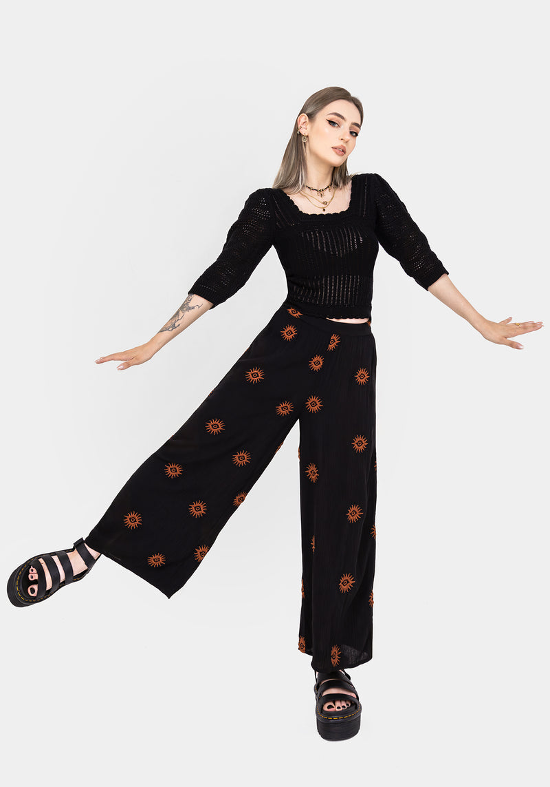 Solstice Bestickt Weit Bein Culotte