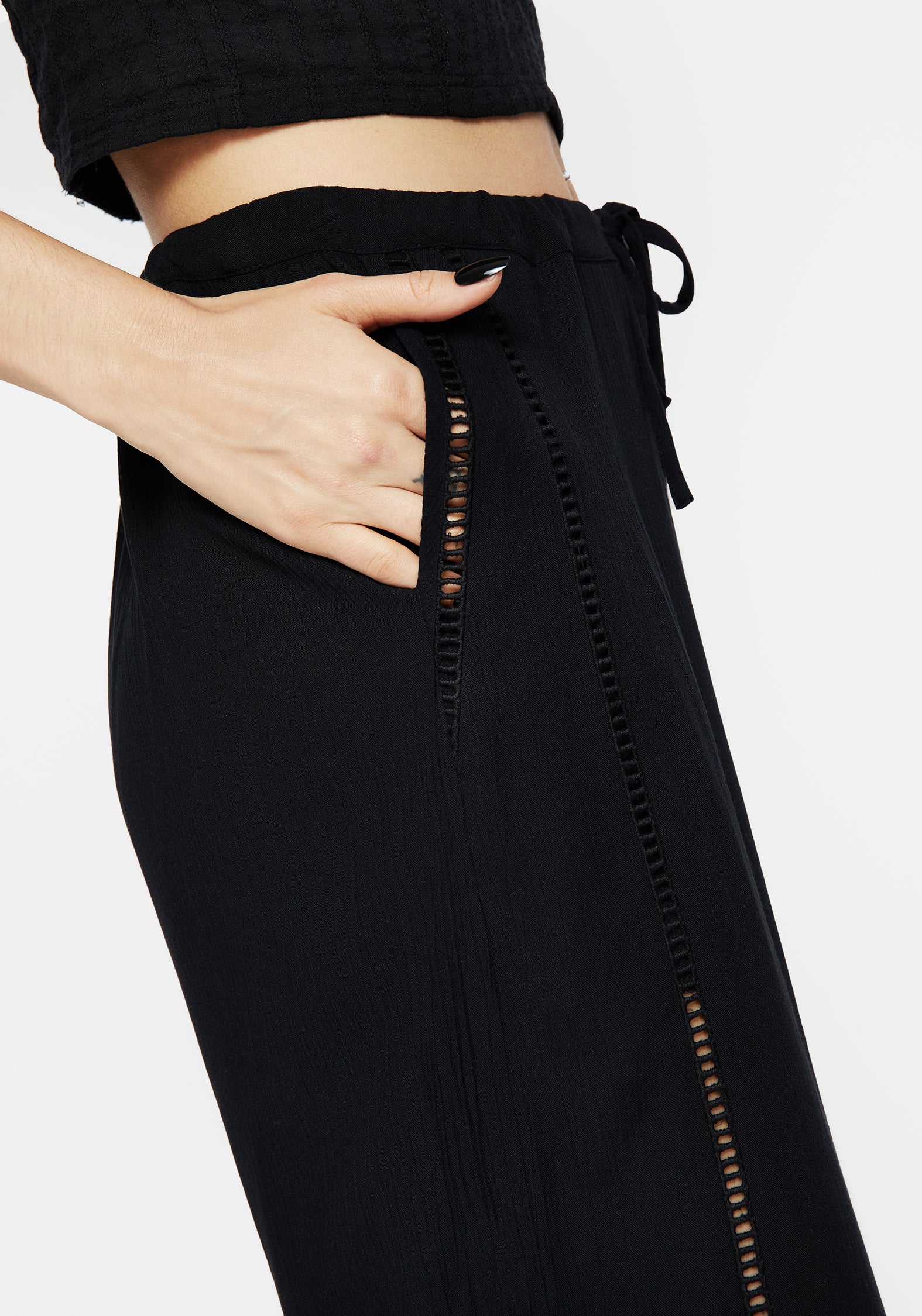 Blessing Spitze Insert Weit Bein Hose