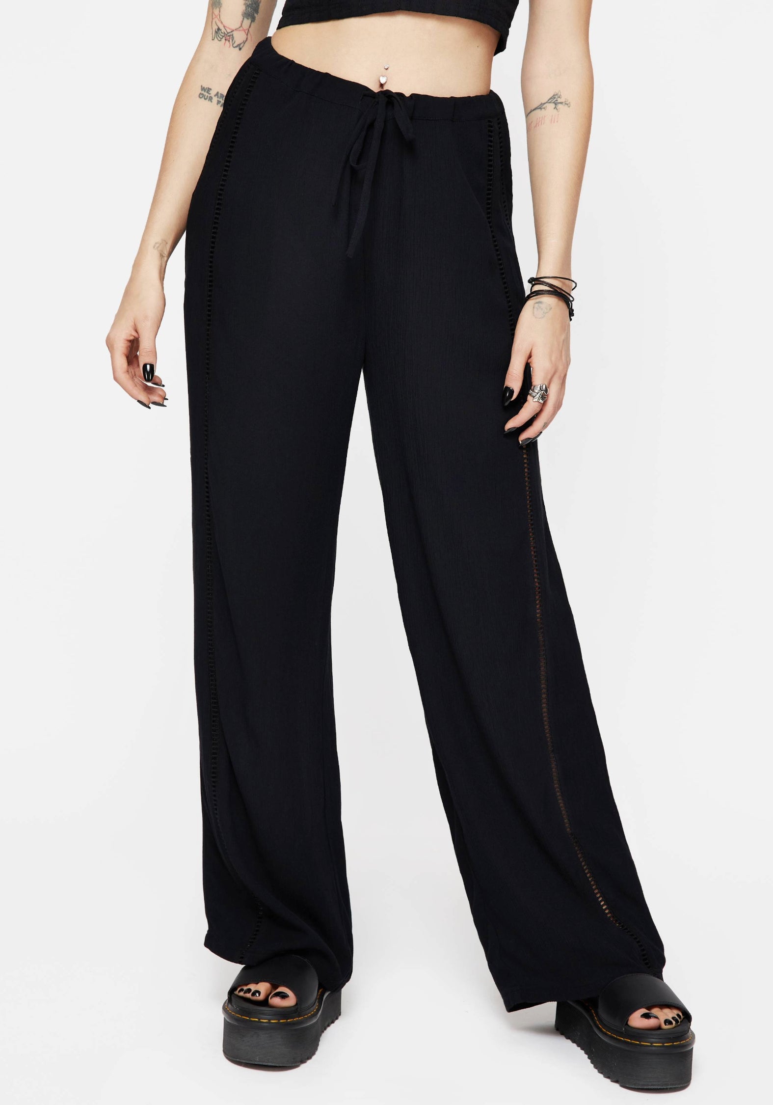 Blessing Spitze Insert Weit Bein Hose