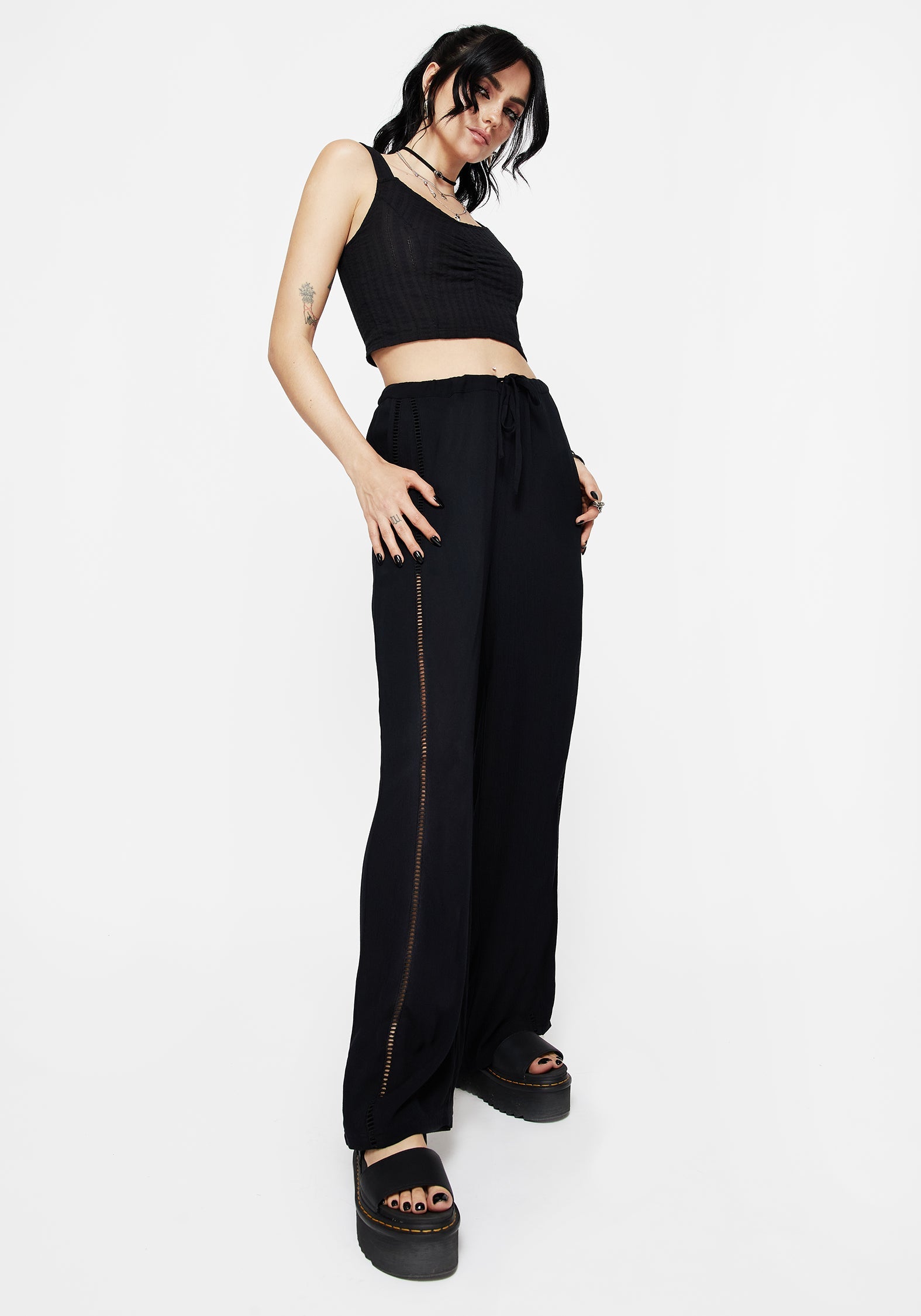 Blessing Spitze Insert Weit Bein Hose
