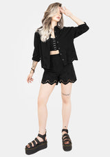 Synthweb Baumwolle Broderie Saum Shorts