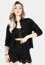 Synthweb Baumwolle Broderie Saum Shorts