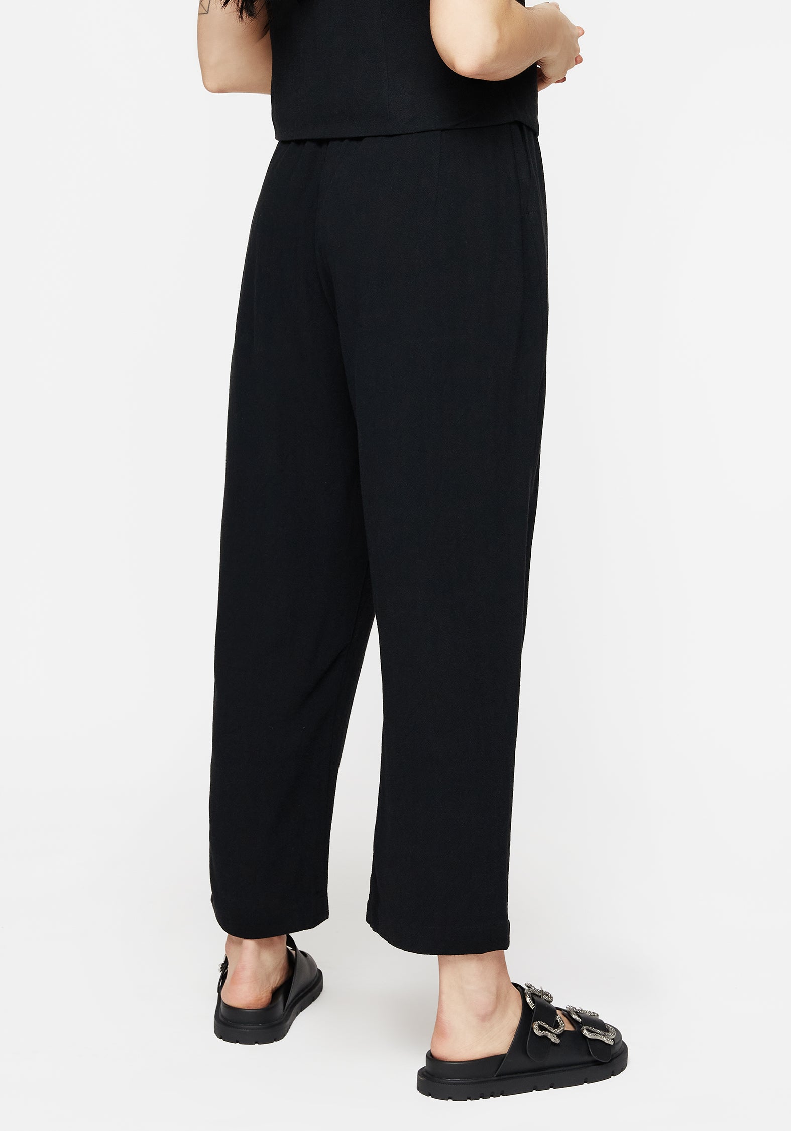Aya Bestickt Leinen Mischung Ballon Pant