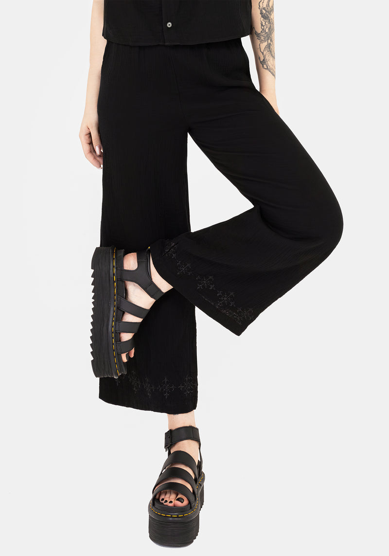 Damara Bestickt Baumwolle Culottes