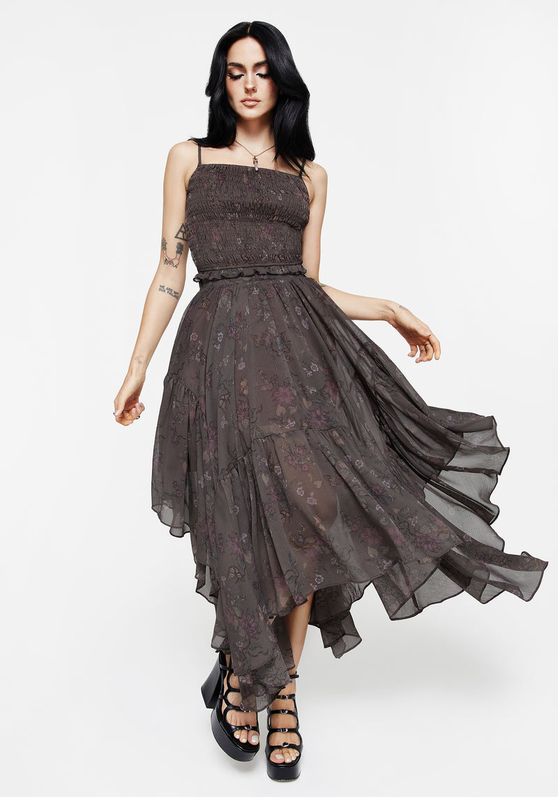 Arnora Chiffon Taschentuch Saum Midaxi Rock