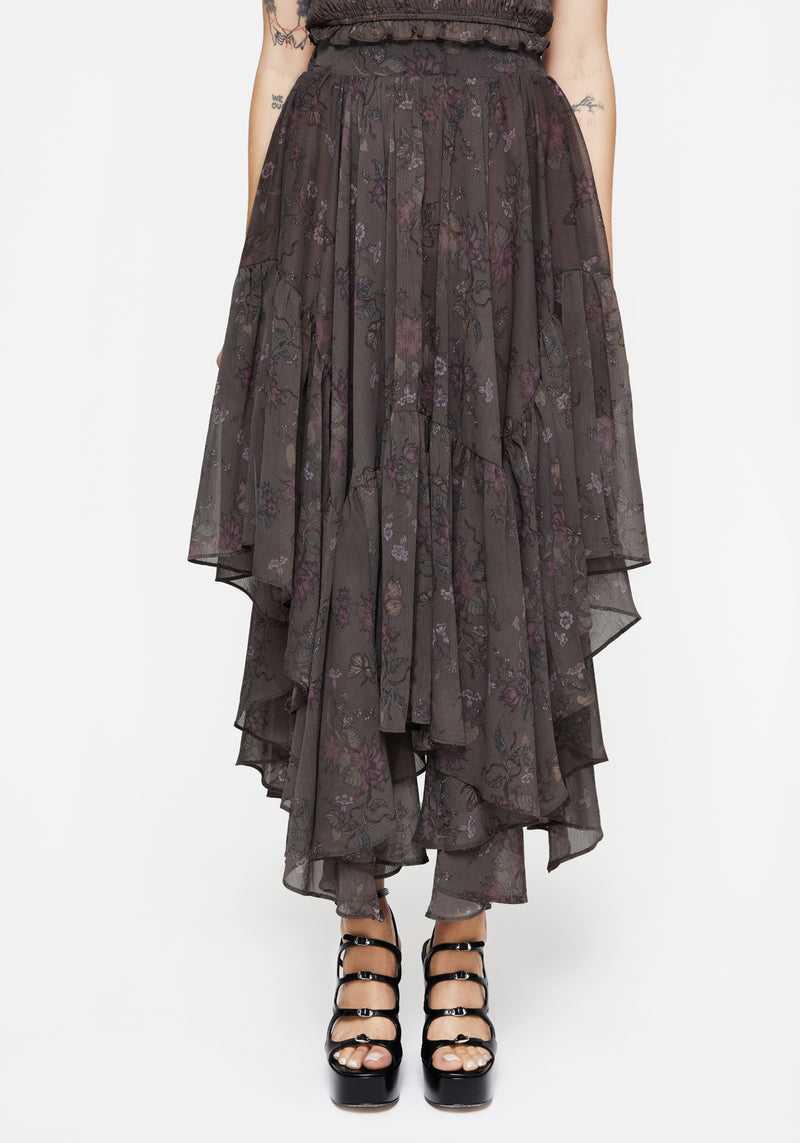 Arnora Chiffon Taschentuch Saum Midaxi Rock