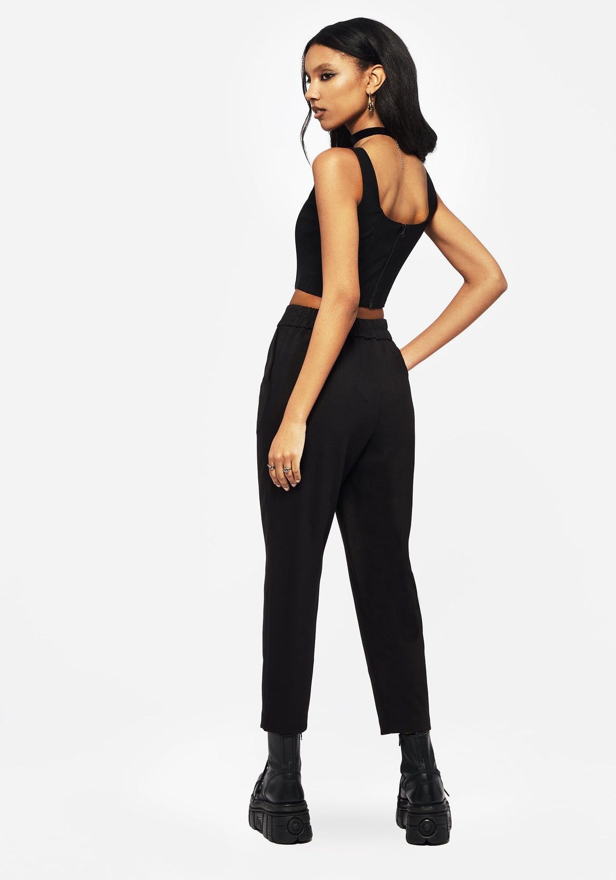 Elder Schmal Zulaufend Hoch Taille Hose