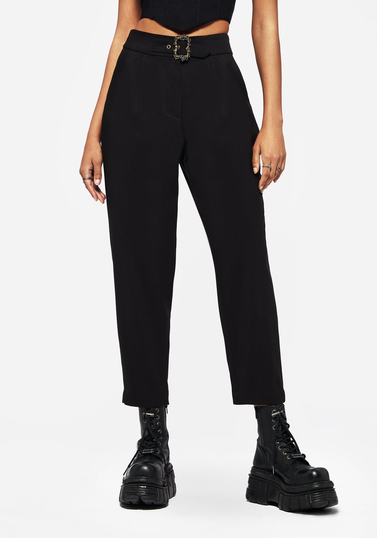 Elder Schmal Zulaufend Hoch Taille Hose