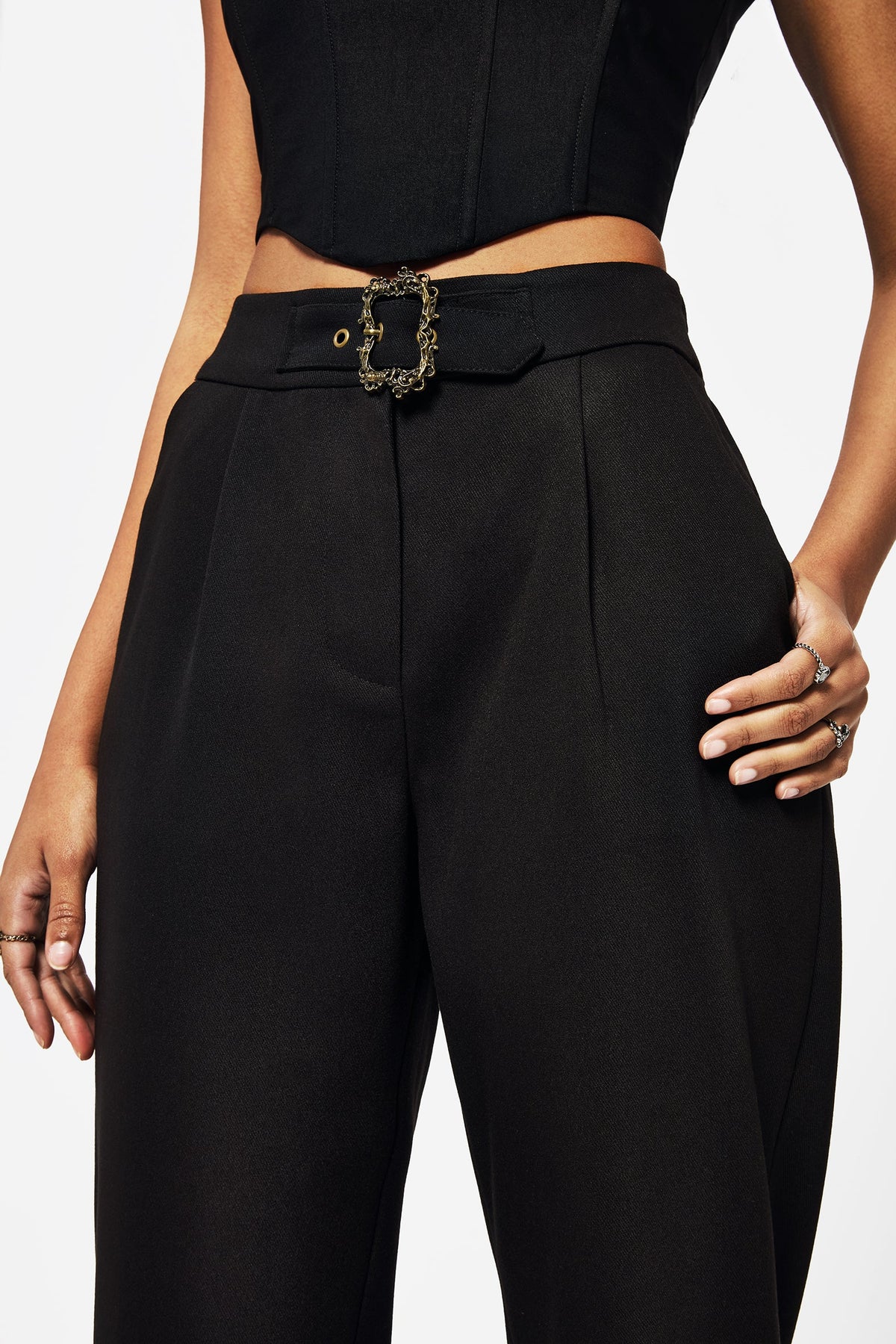 Elder Schmal Zulaufend Hoch Taille Hose