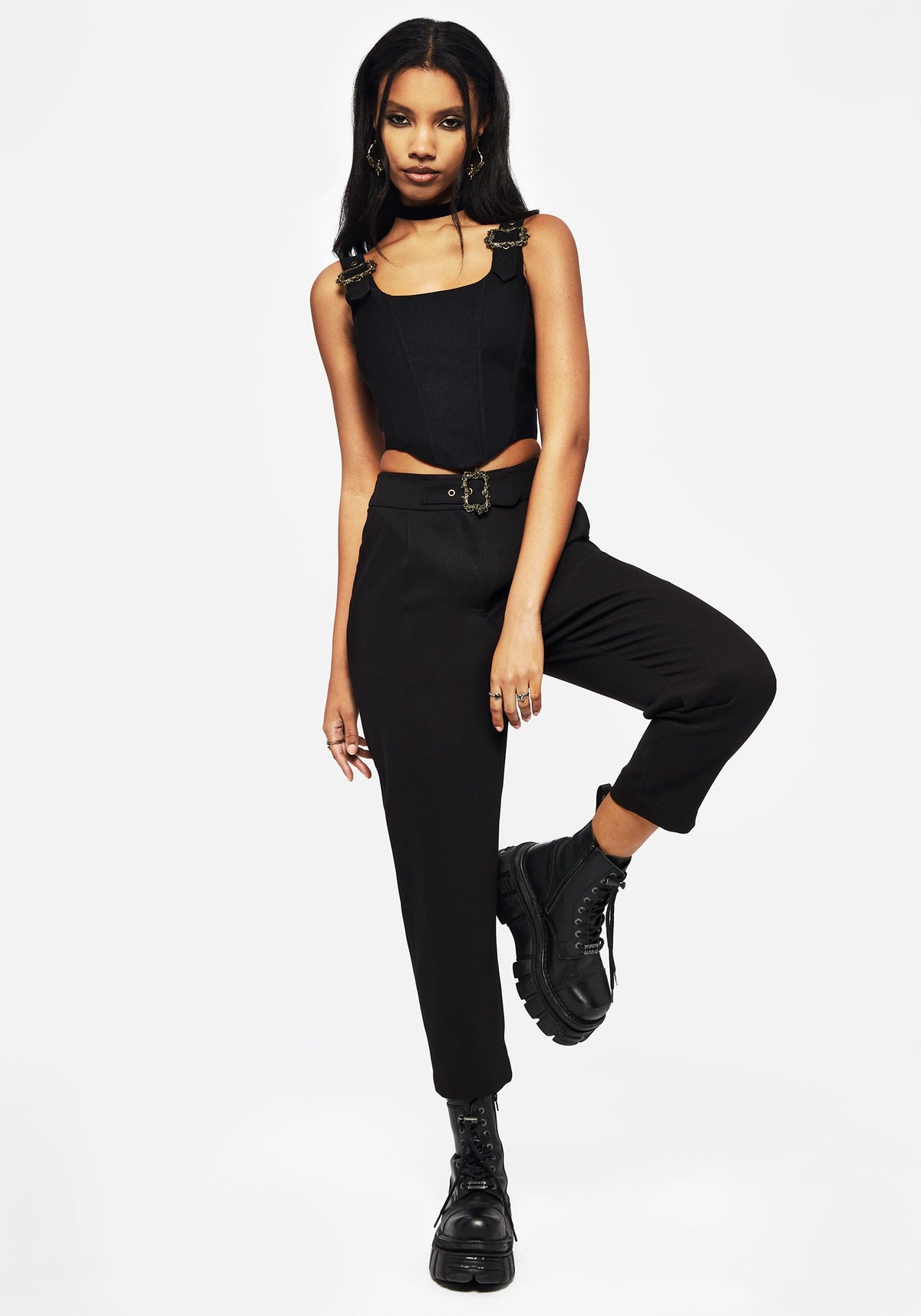 Elder Schmal Zulaufend Hoch Taille Hose