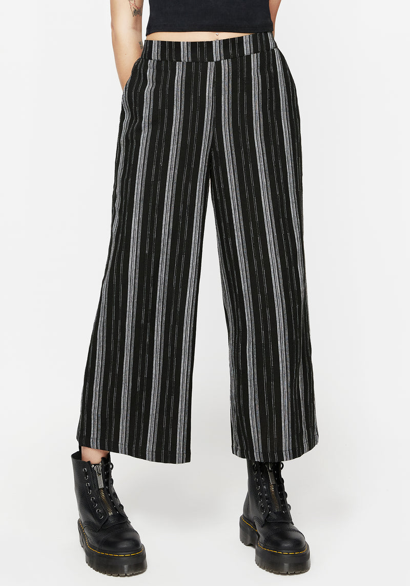 Clandestine Streifen Cotton-Blend Culottes