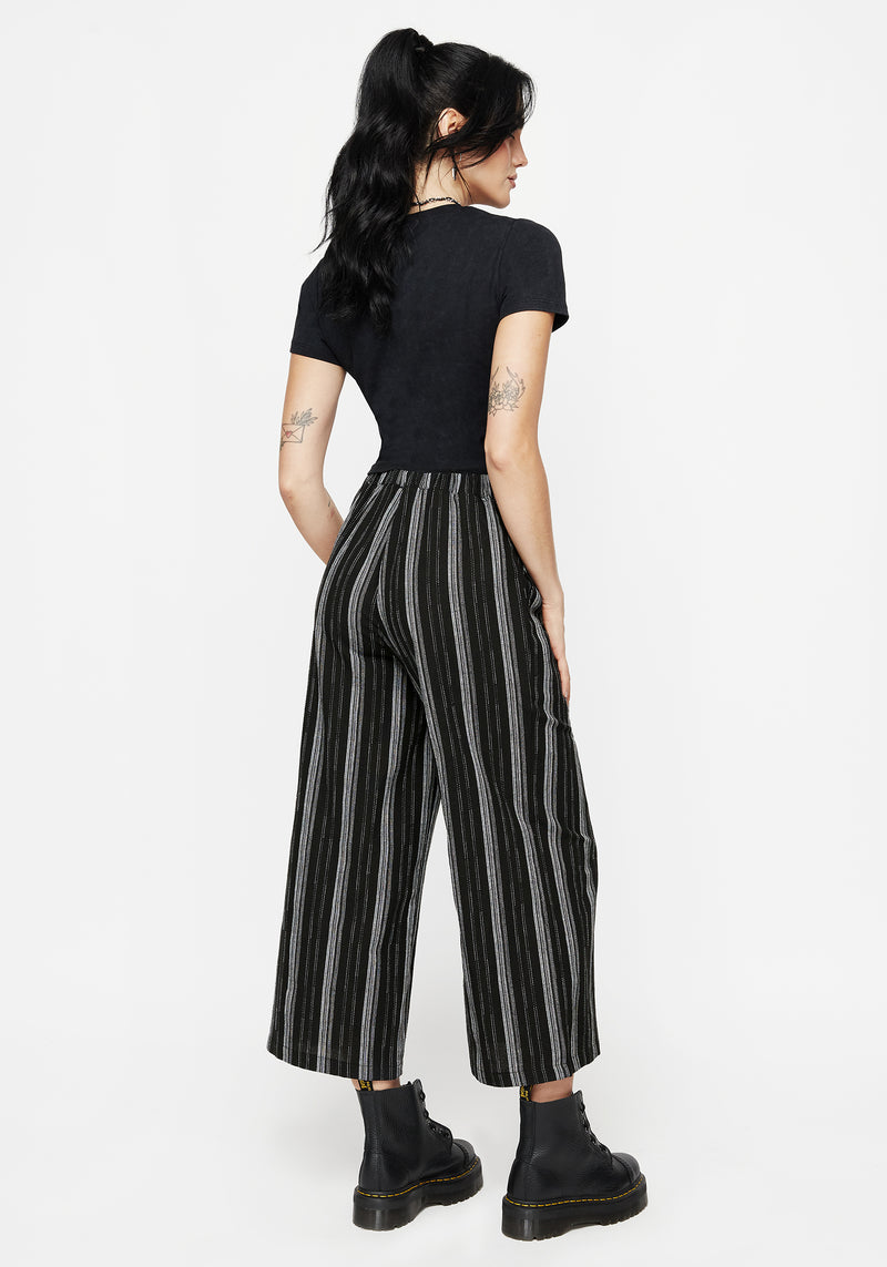 Clandestine Streifen Cotton-Blend Culottes