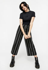 Clandestine Streifen Cotton-Blend Culottes