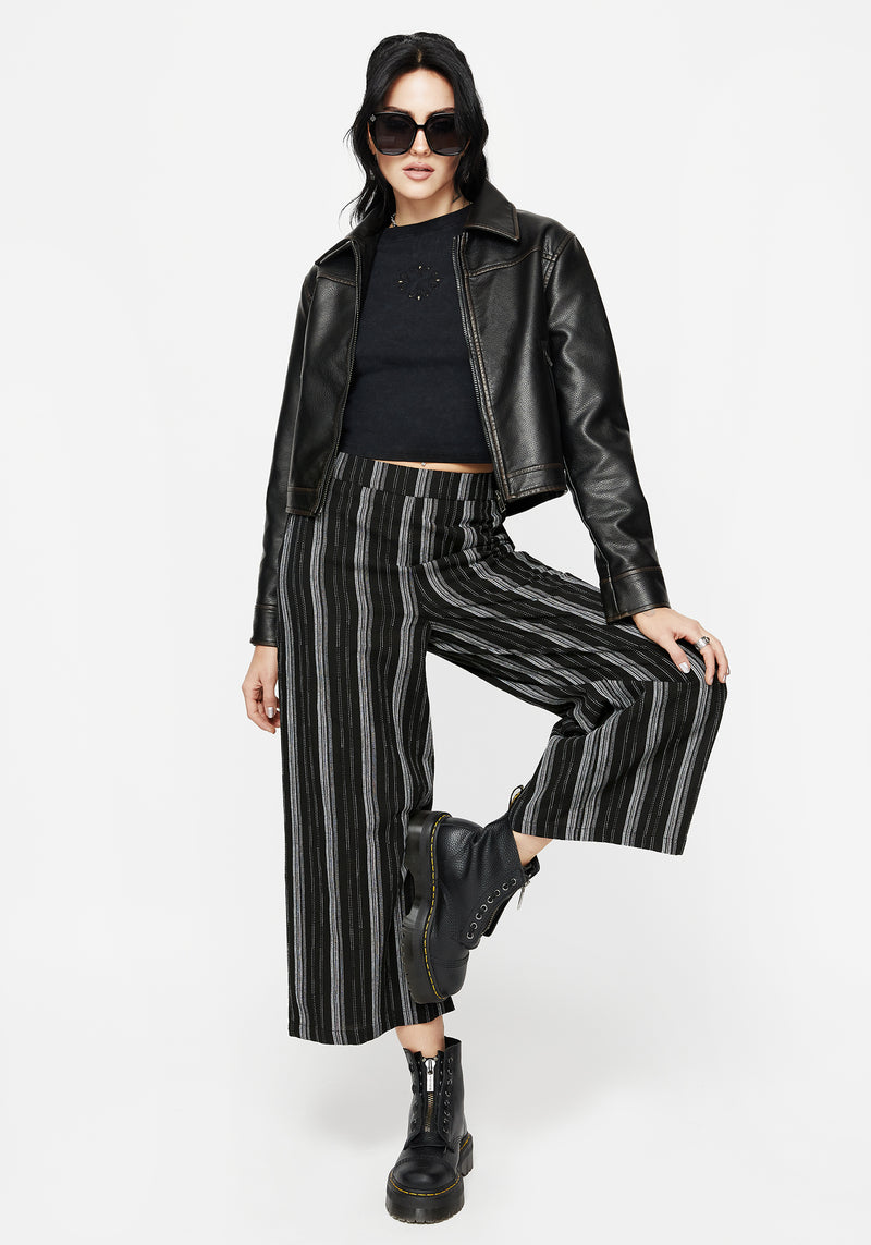 Clandestine Streifen Cotton-Blend Culottes