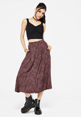 Roxana Motte Foxglove Knopf Runter Midi Rock