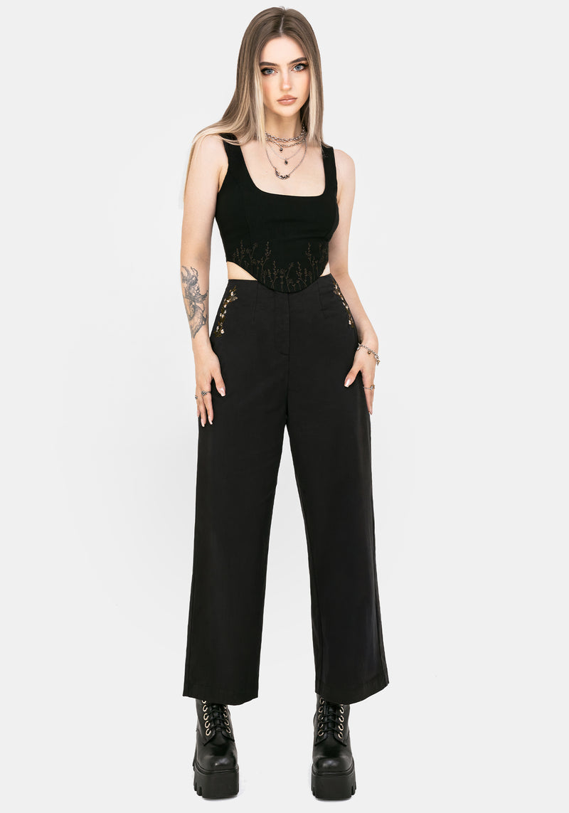 Harmony Bestickt Kurz Geschnitten Hose
